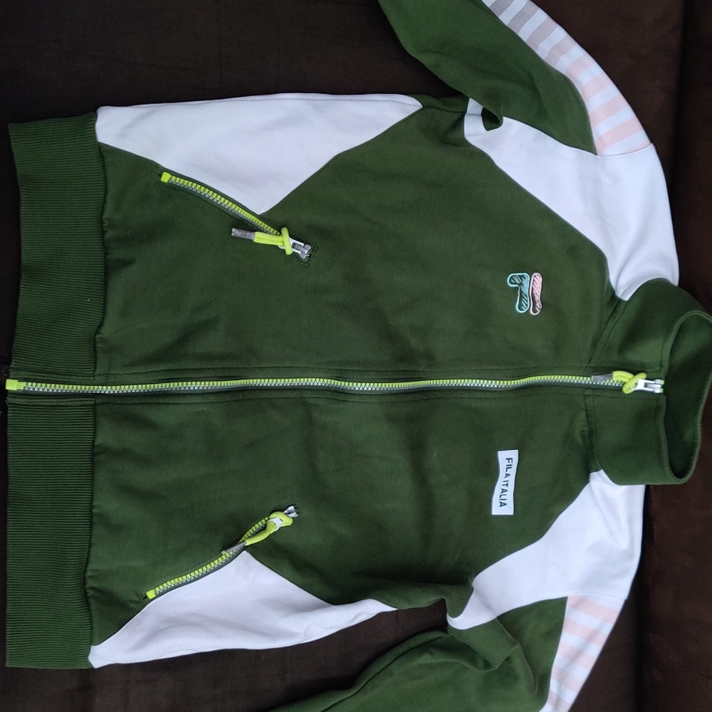 FilaWomen's Green Full-zip Raglan Track Jacket